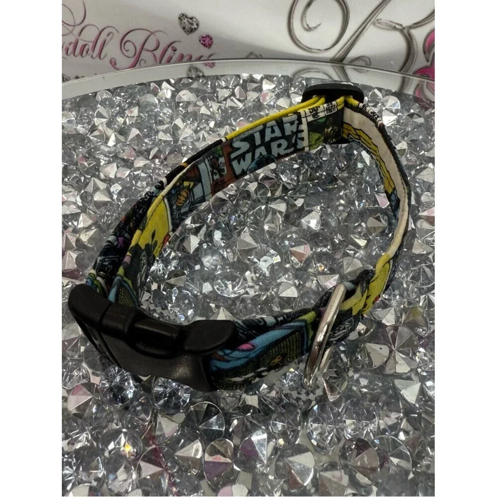 Star Wars collar dog pet Comic Panel Dog Collar - Yellow & Blue
